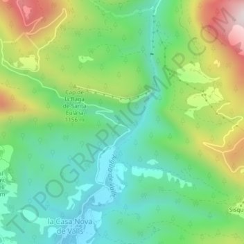 Torrent de la Foranca topographic map, elevation, terrain