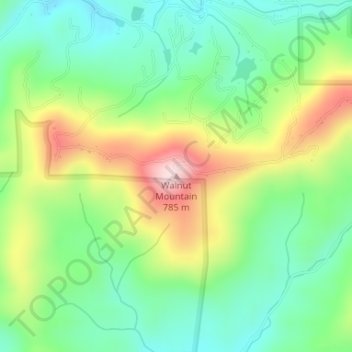 Walnut Mountain topographic map, elevation, terrain