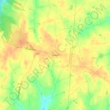 Dundas topographic map, elevation, terrain