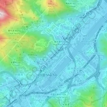 Ha Wo Che topographic map, elevation, terrain