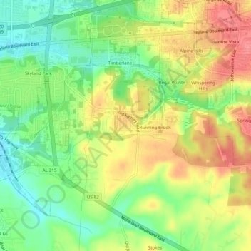 Sky Ranch topographic map, elevation, terrain