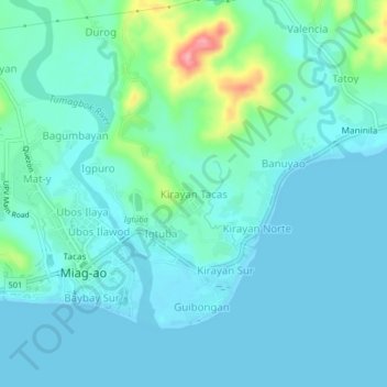 Kirayan Tacas topographic map, elevation, terrain