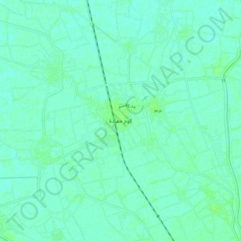 Kom Hamada topographic map, elevation, terrain