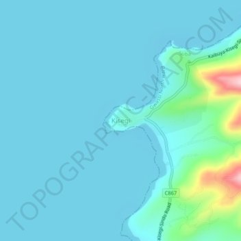 Kisegi topographic map, elevation, terrain
