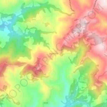 San Presto topographic map, elevation, terrain