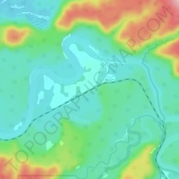 Goat River topographic map, elevation, terrain
