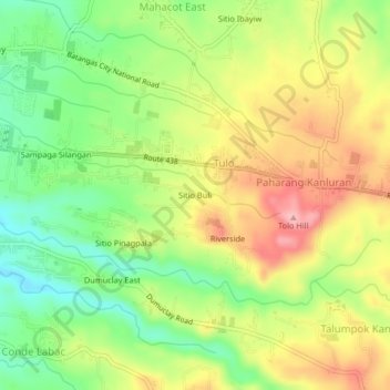 Sitio Buli topographic map, elevation, terrain
