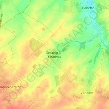 Seraing-le-Château topographic map, elevation, terrain
