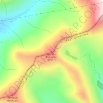 Decatur Mountain topographic map, elevation, terrain