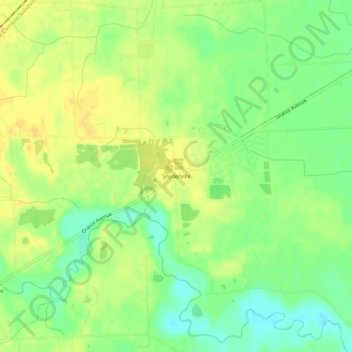 Snyderville topographic map, elevation, terrain