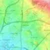 Lickey End topographic map, elevation, terrain