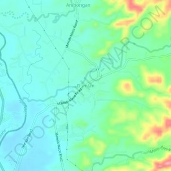 Dumlan topographic map, elevation, terrain