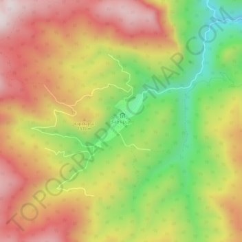 Zabardo topographic map, elevation, terrain