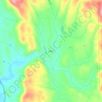 Bobo topographic map, elevation, terrain