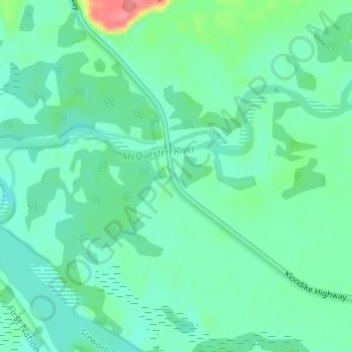 McQuesten topographic map, elevation, terrain