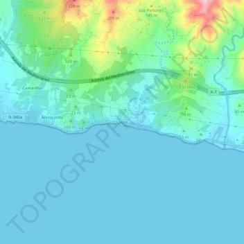Lagos topographic map, elevation, terrain