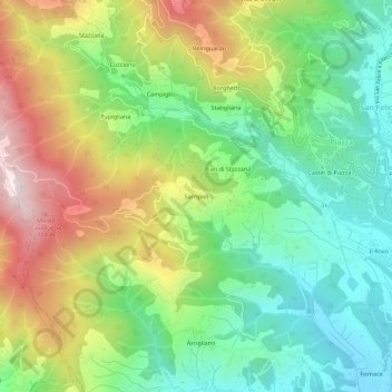 Sarripoli topographic map, elevation, terrain