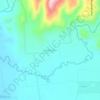 Lampayan topographic map, elevation, terrain