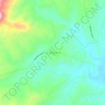Landsdowne topographic map, elevation, terrain