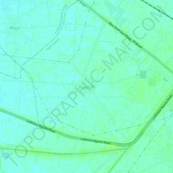 Rajghar topographic map, elevation, terrain