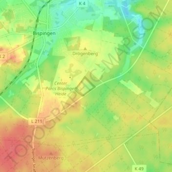 Iserhatsche topographic map, elevation, terrain