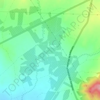 Alpujarras topographic map, elevation, terrain