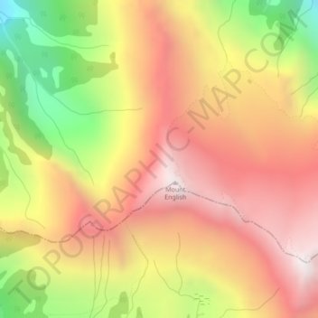 Mount English topographic map, elevation, terrain