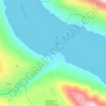 Lucerne topographic map, elevation, terrain