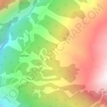 Soring topographic map, elevation, terrain
