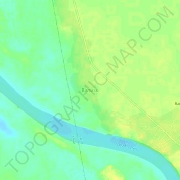 Banasu topographic map, elevation, terrain