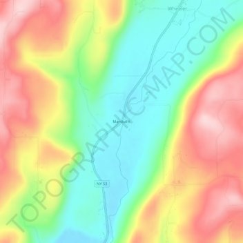 Marshalls topographic map, elevation, terrain