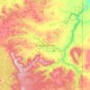Dawson Creek topographic map, elevation, terrain