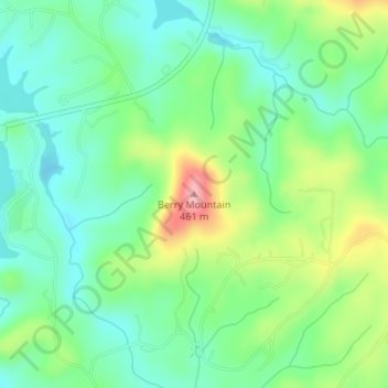 Berry Mountain topographic map, elevation, terrain