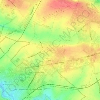 Chaban topographic map, elevation, terrain