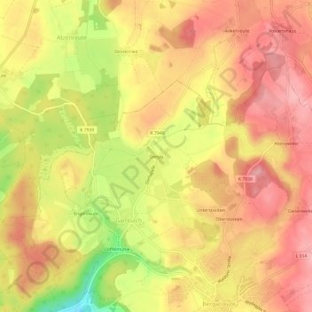 Gwigg topographic map, elevation, terrain
