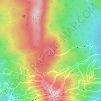 The Edge topographic map, elevation, terrain