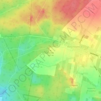 Sienna topographic map, elevation, terrain