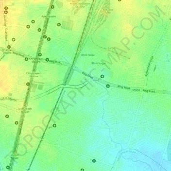 NIT park Narendra nagar topographic map, elevation, terrain