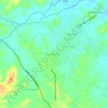Seloretno topographic map, elevation, terrain