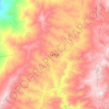 La Paz topographic map, elevation, terrain