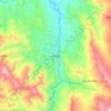 Andes topographic map, elevation, terrain