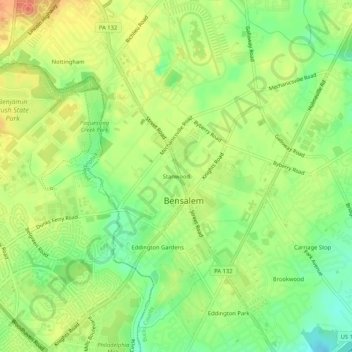 Stanwood topographic map, elevation, terrain