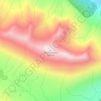 Slim Mountain topographic map, elevation, terrain
