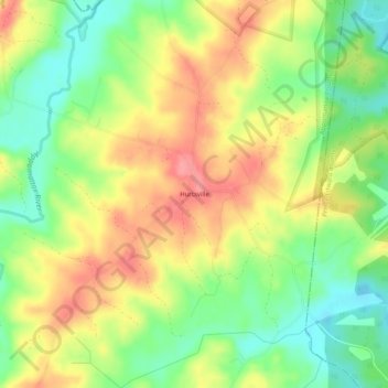 Hurtsville topographic map, elevation, terrain