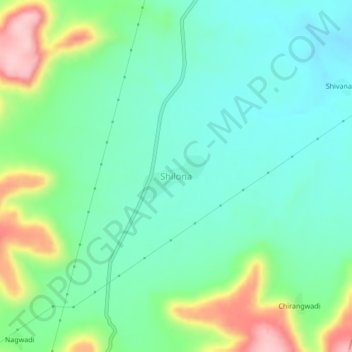 Shilona topographic map, elevation, terrain