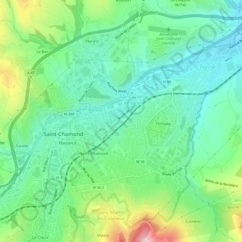 Clos Pascal topographic map, elevation, terrain