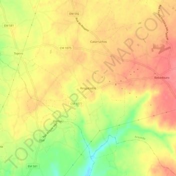 Resgatados topographic map, elevation, terrain