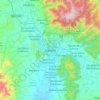 Oaxaca City topographic map, elevation, terrain