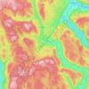 Kongsberg topographic map, elevation, terrain
