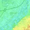 Zevergem topographic map, elevation, terrain